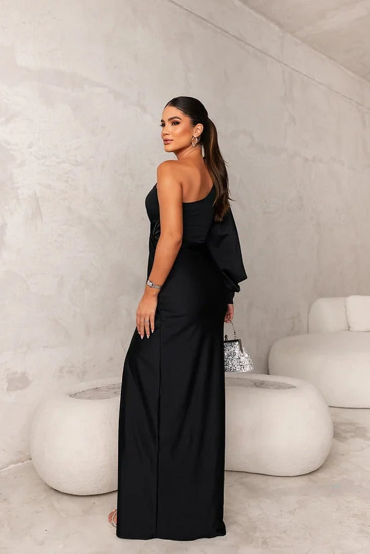 Denicia | One-Shoulder Elegant Maxi Dress