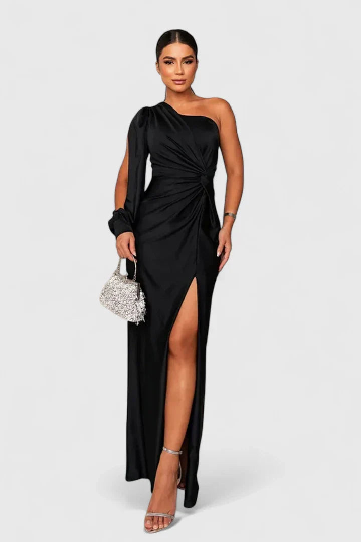Denicia | One-Shoulder Elegant Maxi Dress