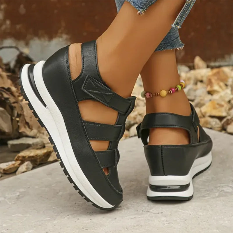 Hermione | Closed Toe Caged Platform Sandals