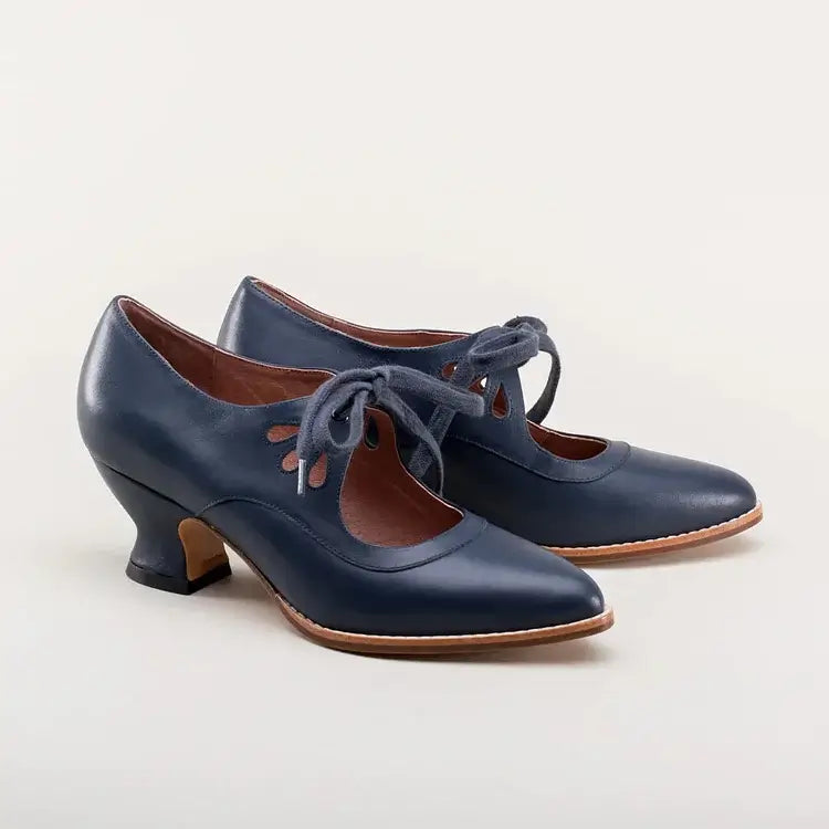 Suzanne | Lace-Up Vintage Mary Jane Heels