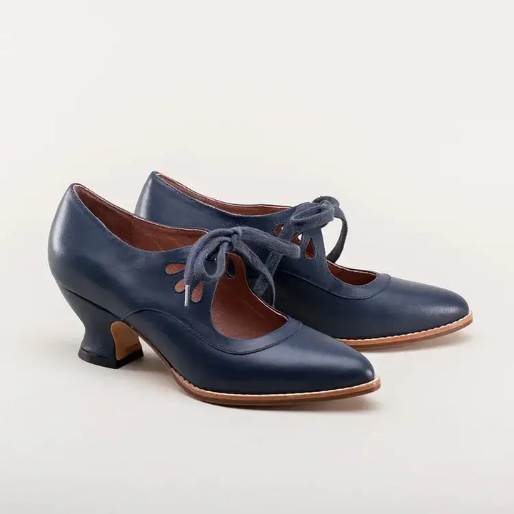 Suzanne | Lace-Up Vintage Mary Jane Heels