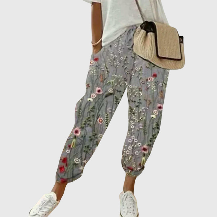 Sophie | Striped Relaxed Cotton Pants with Pockets