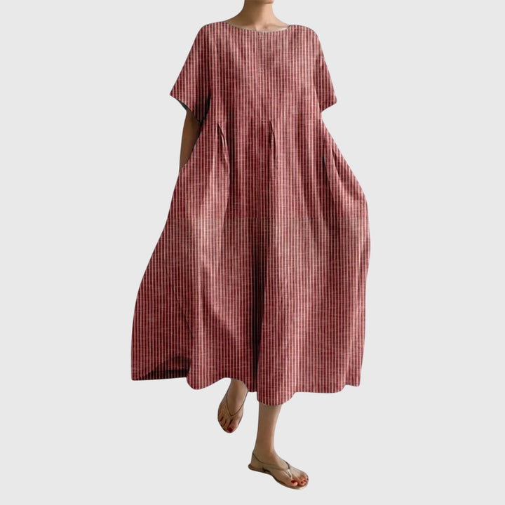 Cordeliarose | Striped Short Sleeve Maxi Dress
