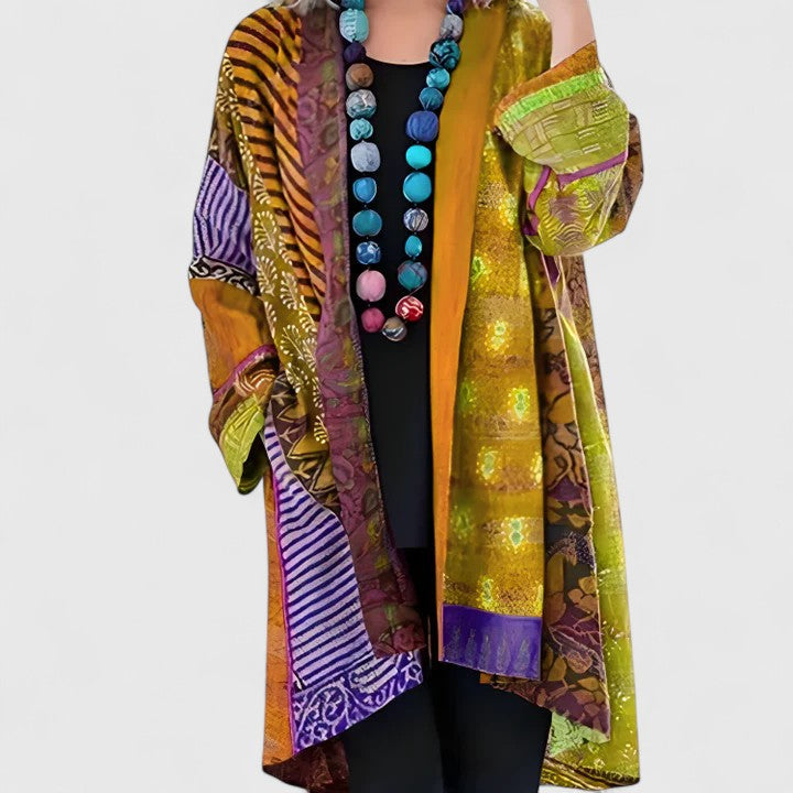 Ginevra | Patchwork Kimono Cardigan with Long Sleeves