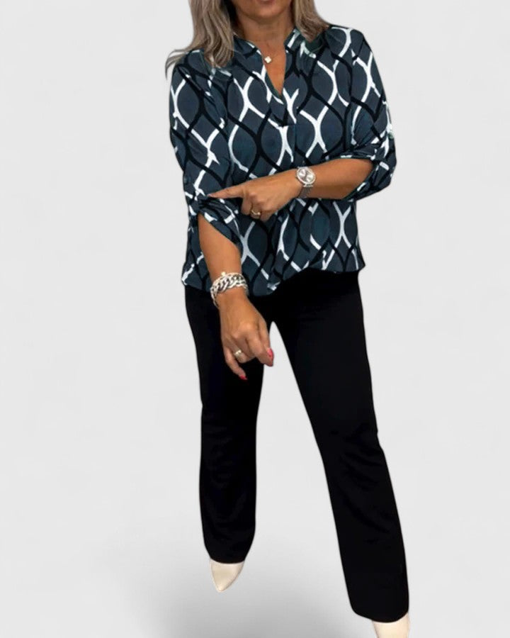 Anneliese | Graphic Print Blouse