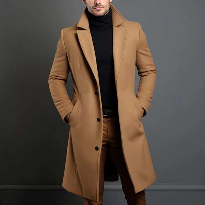 Victor | Classic Lapel Long Coat