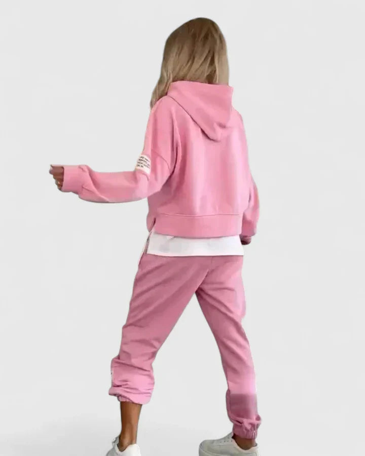 Lucinda | Hooded Color-Block Sweatshirt Set