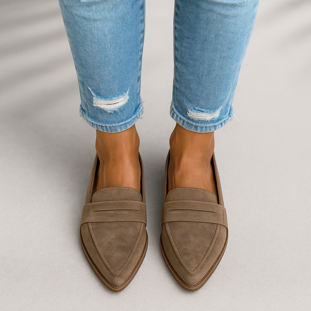 Enrica | Pointed Toe Slip-On Loafers