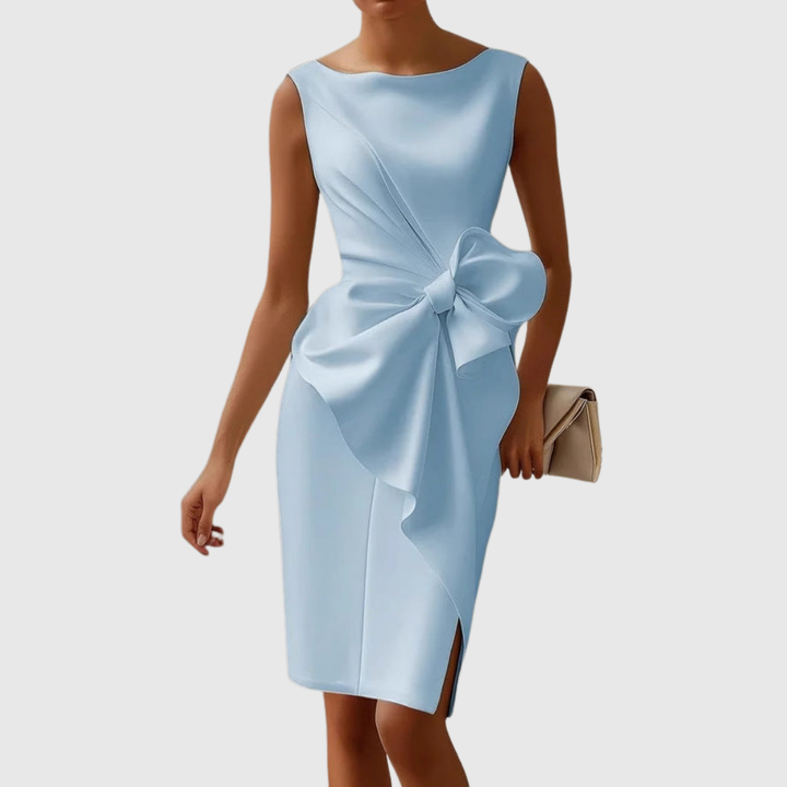 Carmen | Bow Detail Sleeveless Sheath Dress