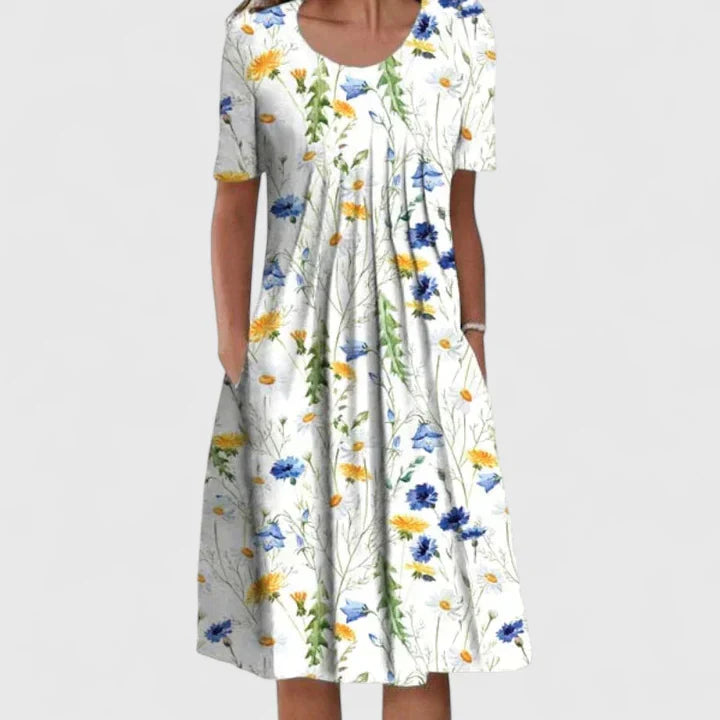 Aisha | Floral Print Midi Dress