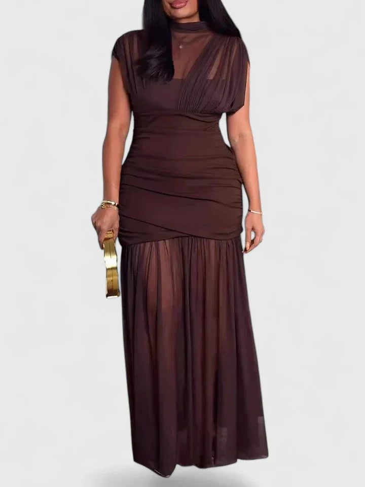 Tamsyn | High Neck Draped Maxi Dress
