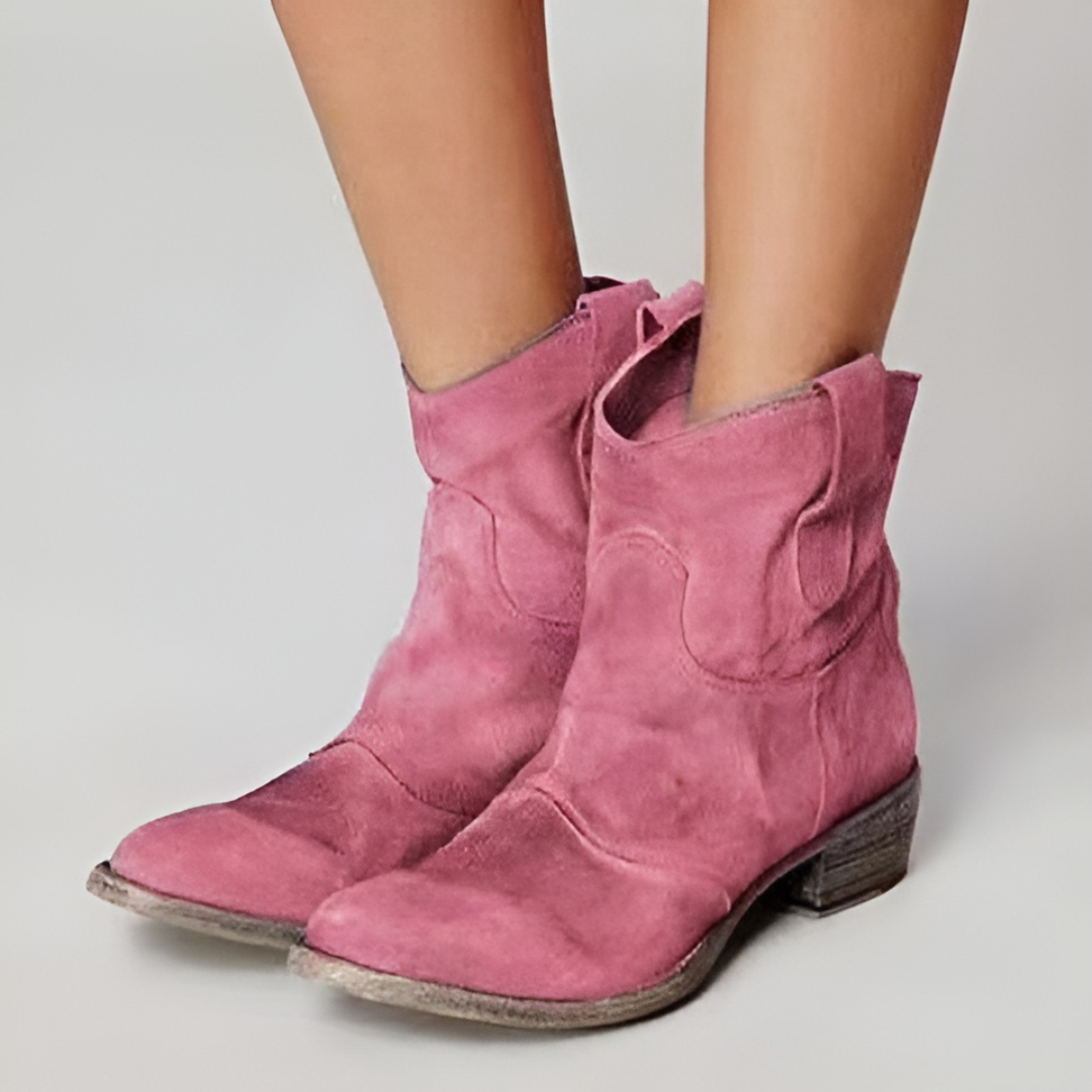Rosalba | Western Ankle Boots with Block Heel