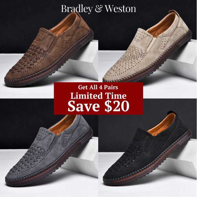 Aaron | Perforated Textured Slip-On Loafers