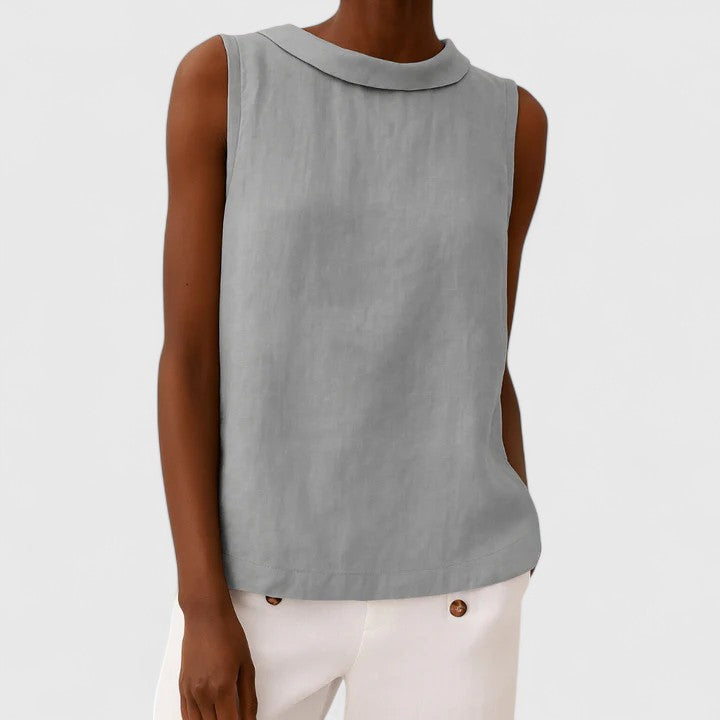 Tarah | Sleeveless Roll Neck Top for Women