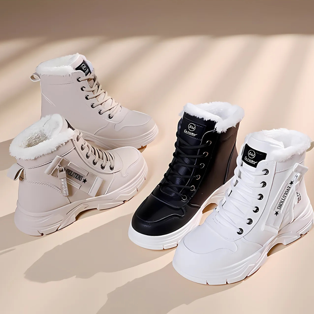 Marla | Lace-Up Faux Fur Lined Ankle Boots