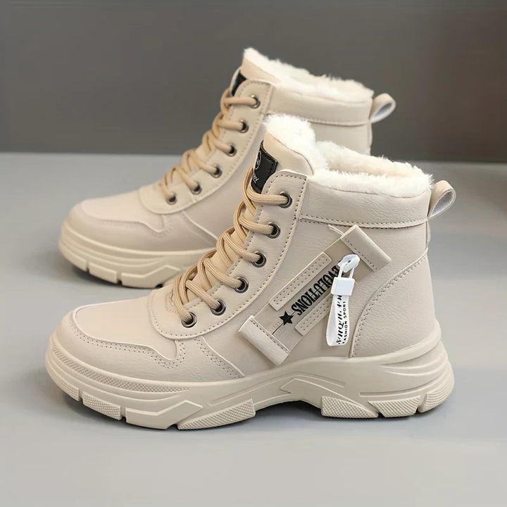 Marla | Lace-Up Faux Fur Lined Ankle Boots