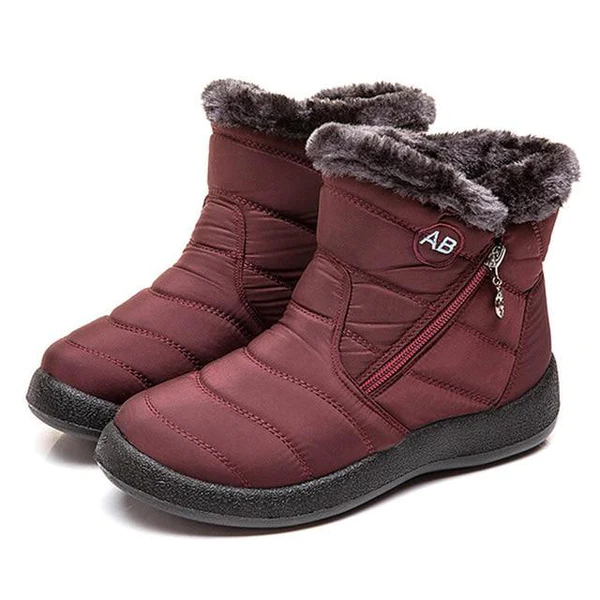 Maite | Faux Fur Ankle Boots with Zipper