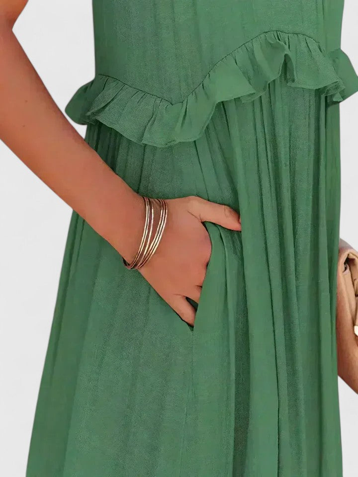 Lyric | Sleeveless Tiered Ruffle Maxi Dress