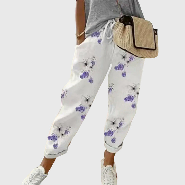 Sophie | Striped Relaxed Cotton Pants with Pockets