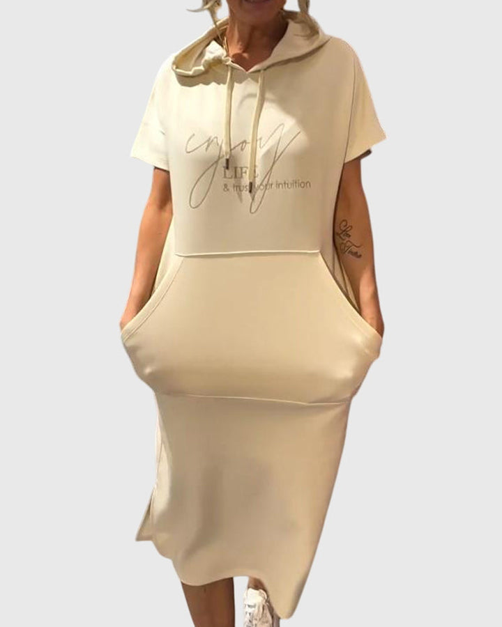 Audreen | Casual Hooded Midi Dress