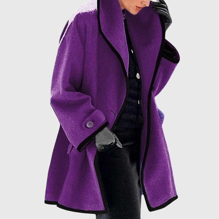 Phoebe | Lapel Collar Fleece Jacket with Buttons