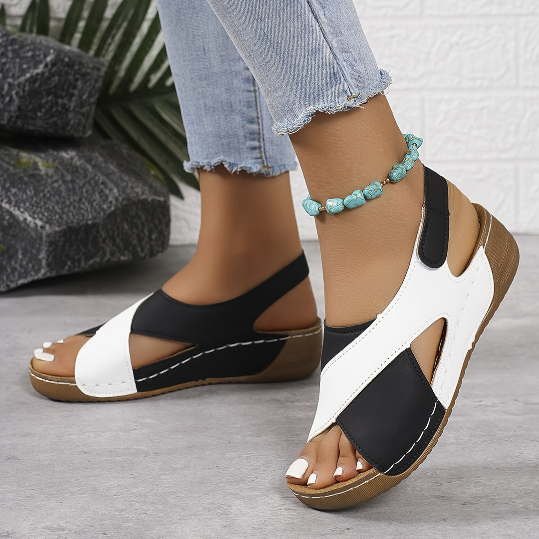 Ebba | Open-Toe Slingback Wedge Sandals