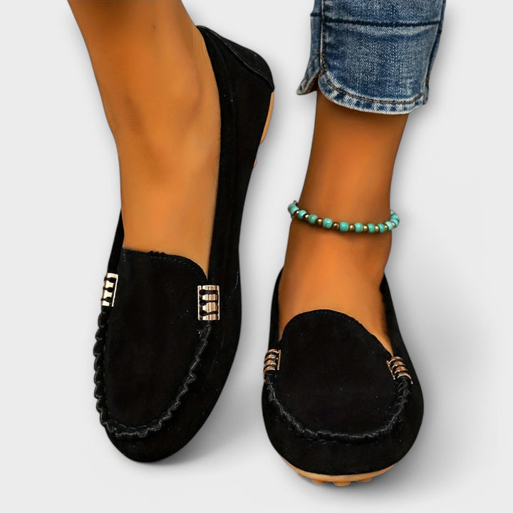 Karis | Slip-On Loafers with Stitched Detail