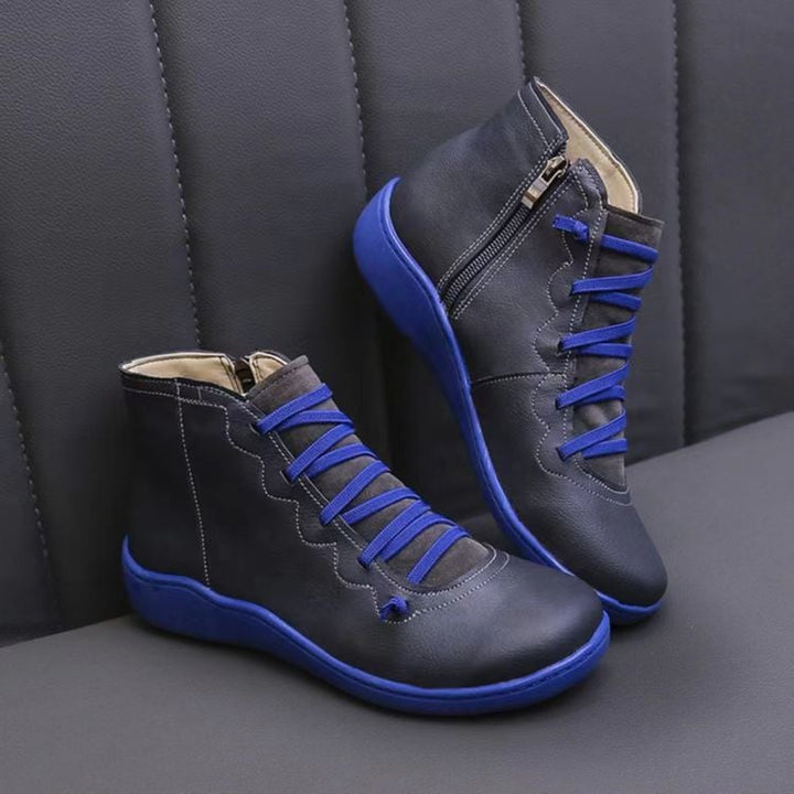 Camila | Lace-Up Ankle Boots Zipper