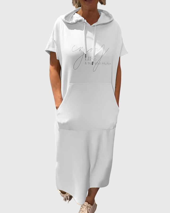Audreen | Casual Hooded Midi Dress