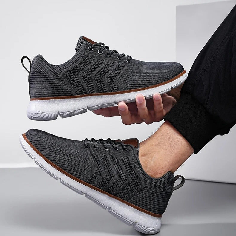 Andrey | Knit Upper Lace-Up Sneakers