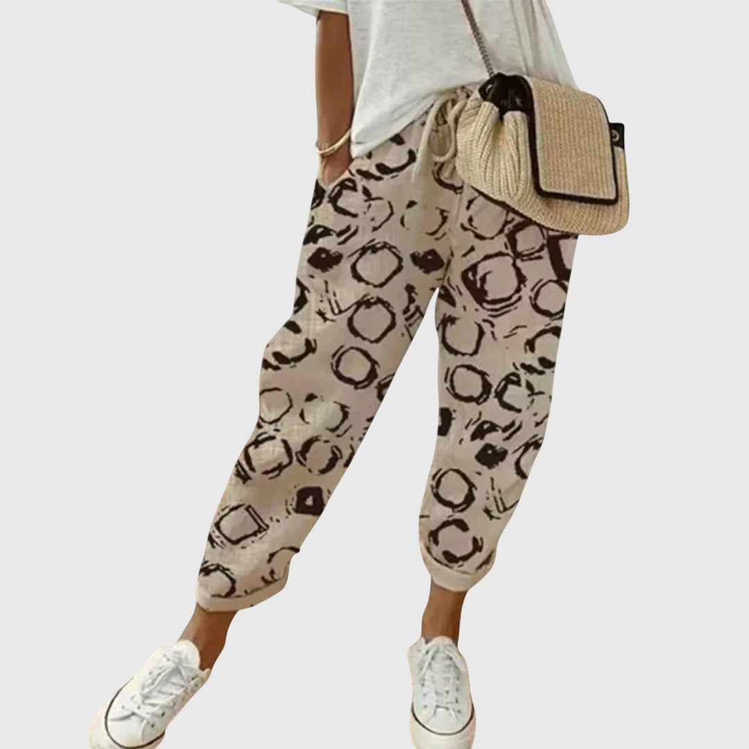 Sophie | Striped Relaxed Cotton Pants with Pockets