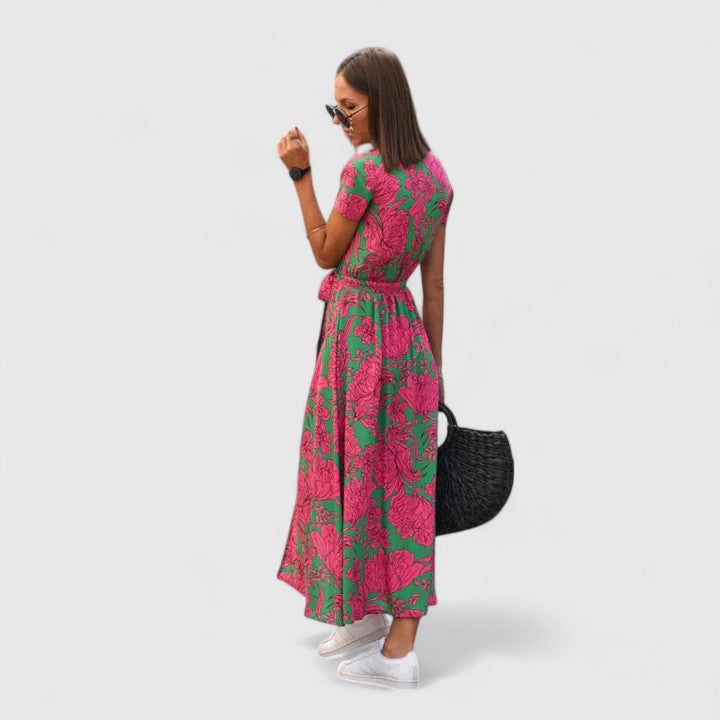 Lotus | Elegant Wrap Midi Dress