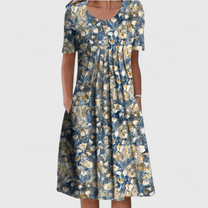 Aisha | Floral Print Midi Dress