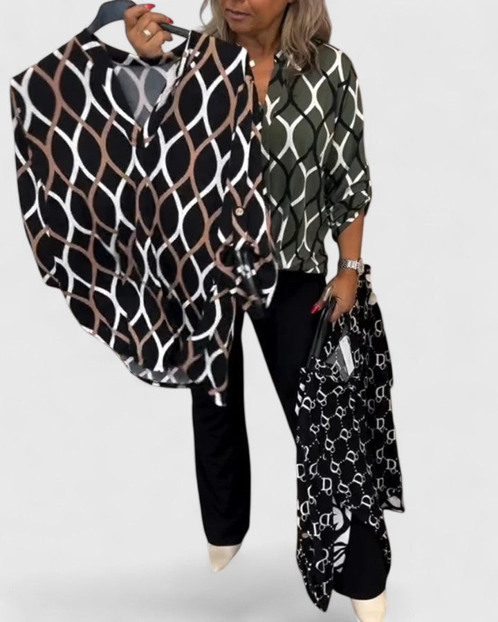 Anneliese | Graphic Print Blouse