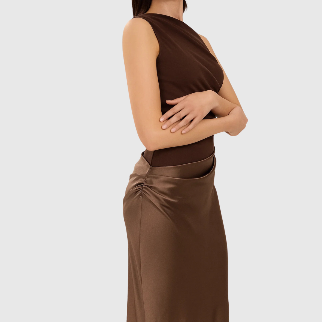 Della | Satin One Shoulder Gown Dress