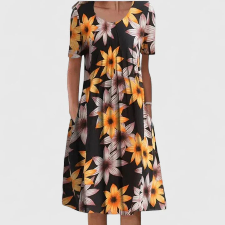 Aisha | Floral Print Midi Dress