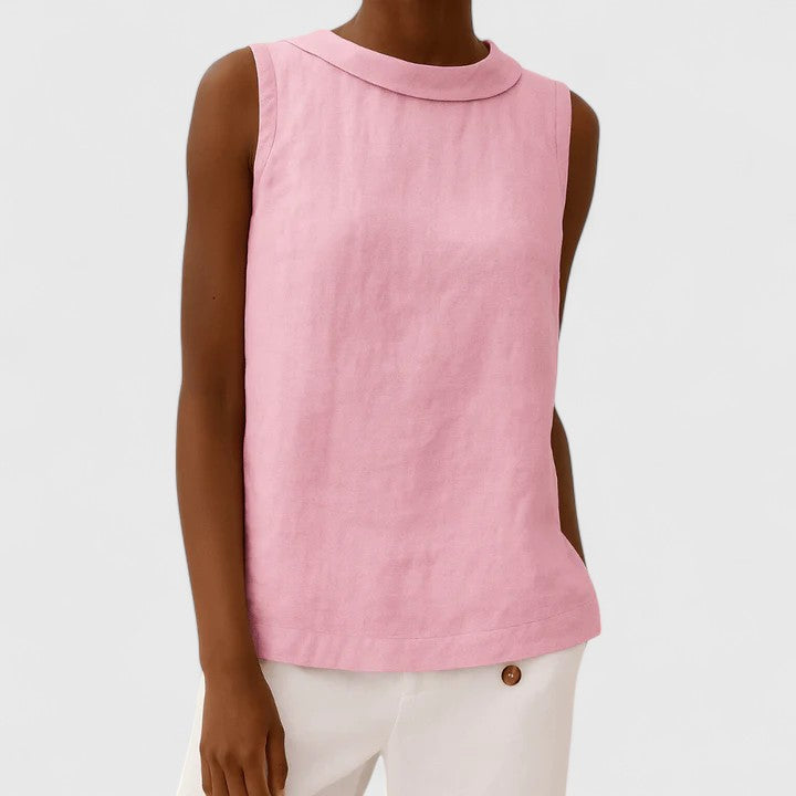 Tarah | Sleeveless Roll Neck Top for Women