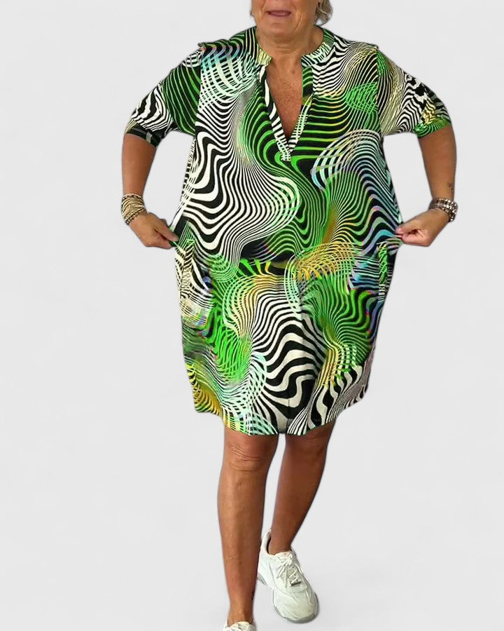 Brittany | Minimalist V-Neck Dress