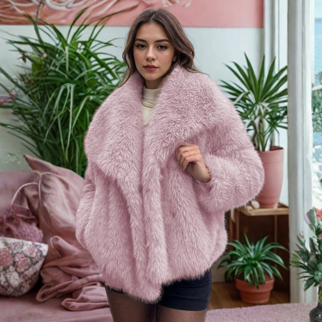 Annabelle | Collared Fuzzy Coat