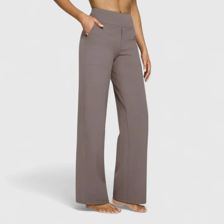 Lindsay | High Waist Wide Leg Pants with Pockets