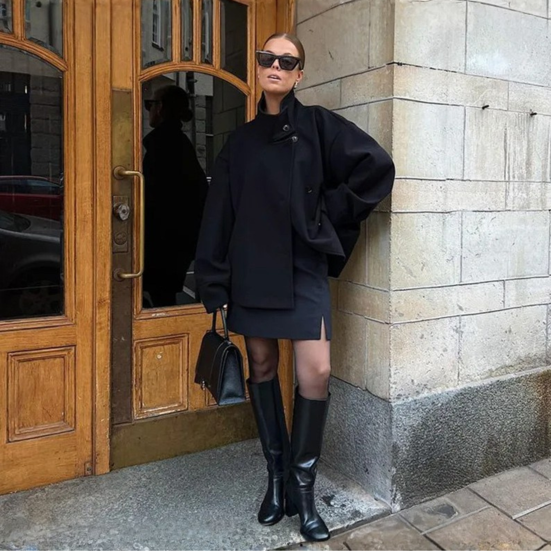 Connie | Stand Collar Button Coat