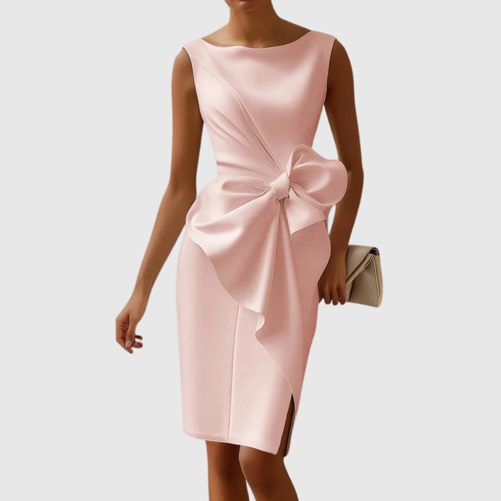 Carmen | Bow Detail Sleeveless Sheath Dress