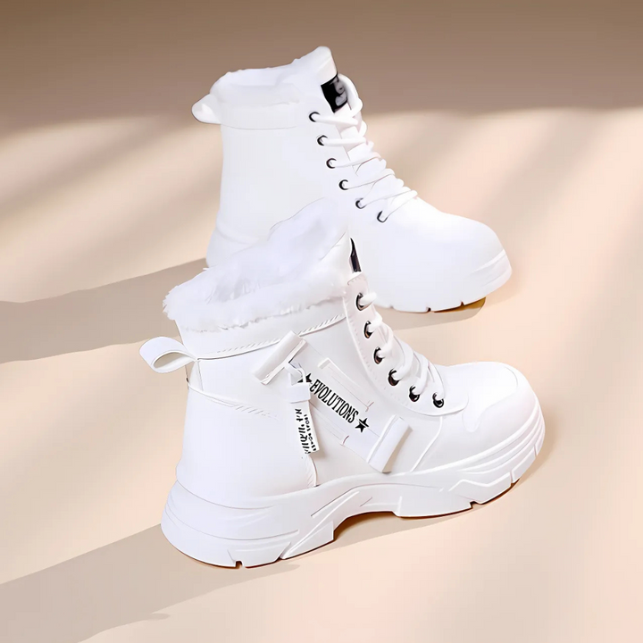 Marla | Lace-Up Faux Fur Lined Ankle Boots