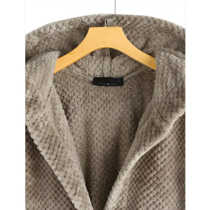 Alexandra | Ribbed Hooded Coat with Buttons