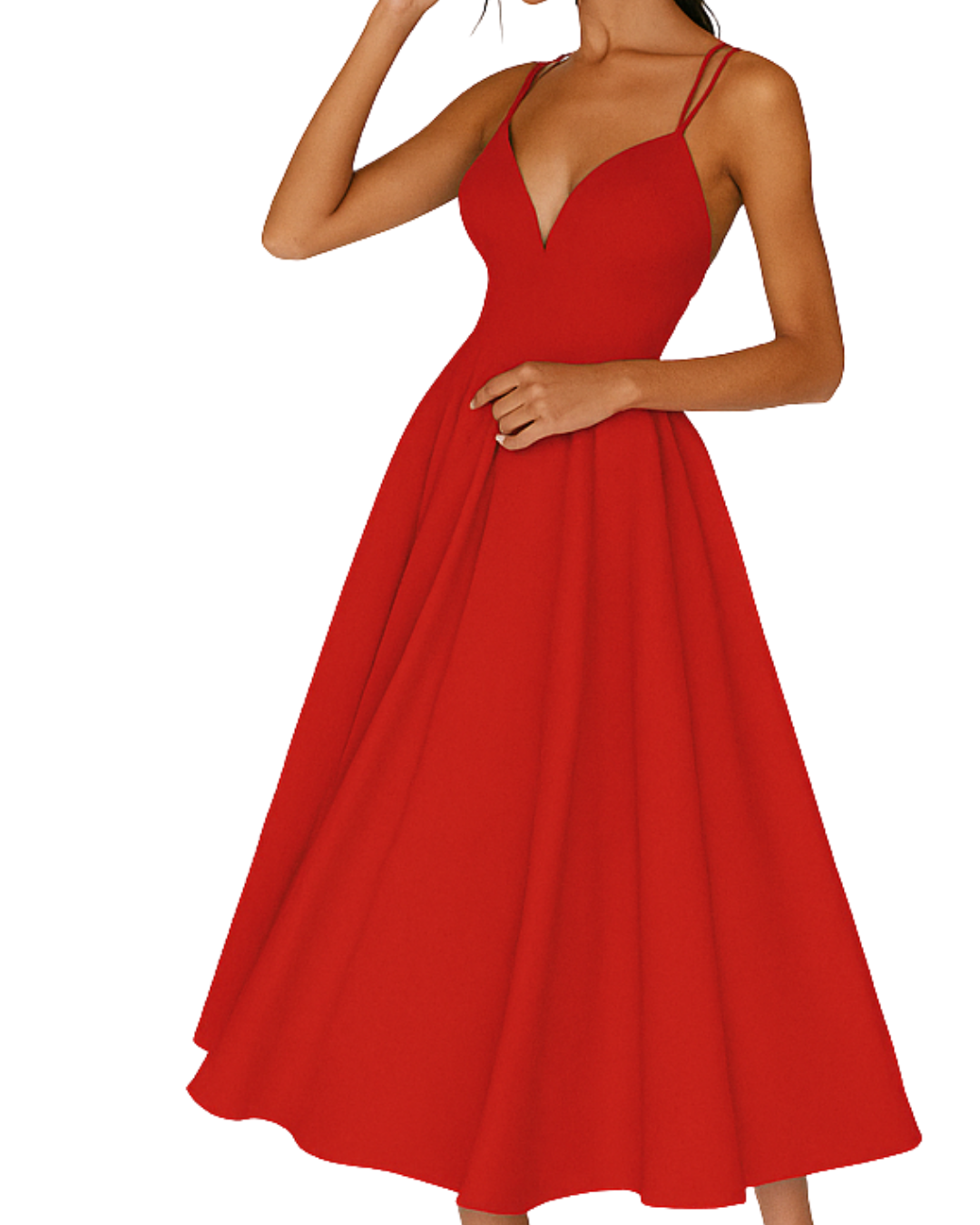 Cordeliane | Sweetheart Neckline A Line Midi Dress