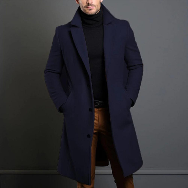 Victor | Classic Lapel Long Coat