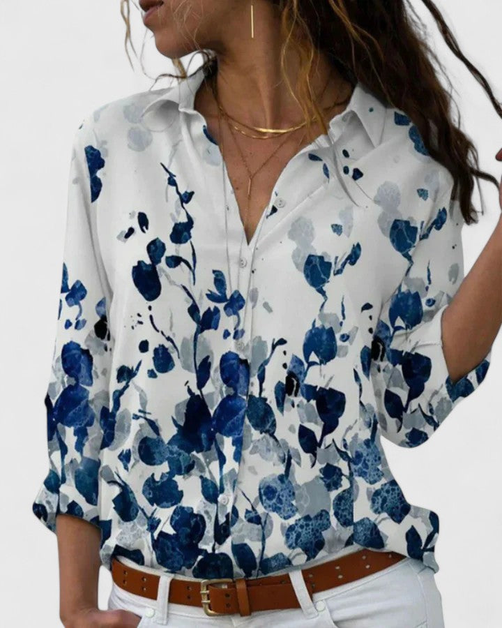 Lilia | Striped Button Up Shirt with Pockets