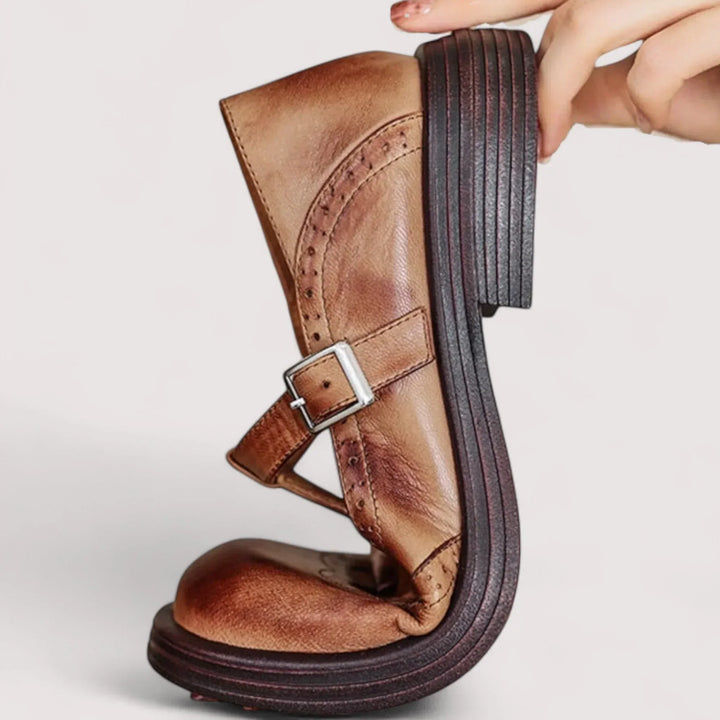 Dianne | Brogue T-Strap Mary Jane Shoes
