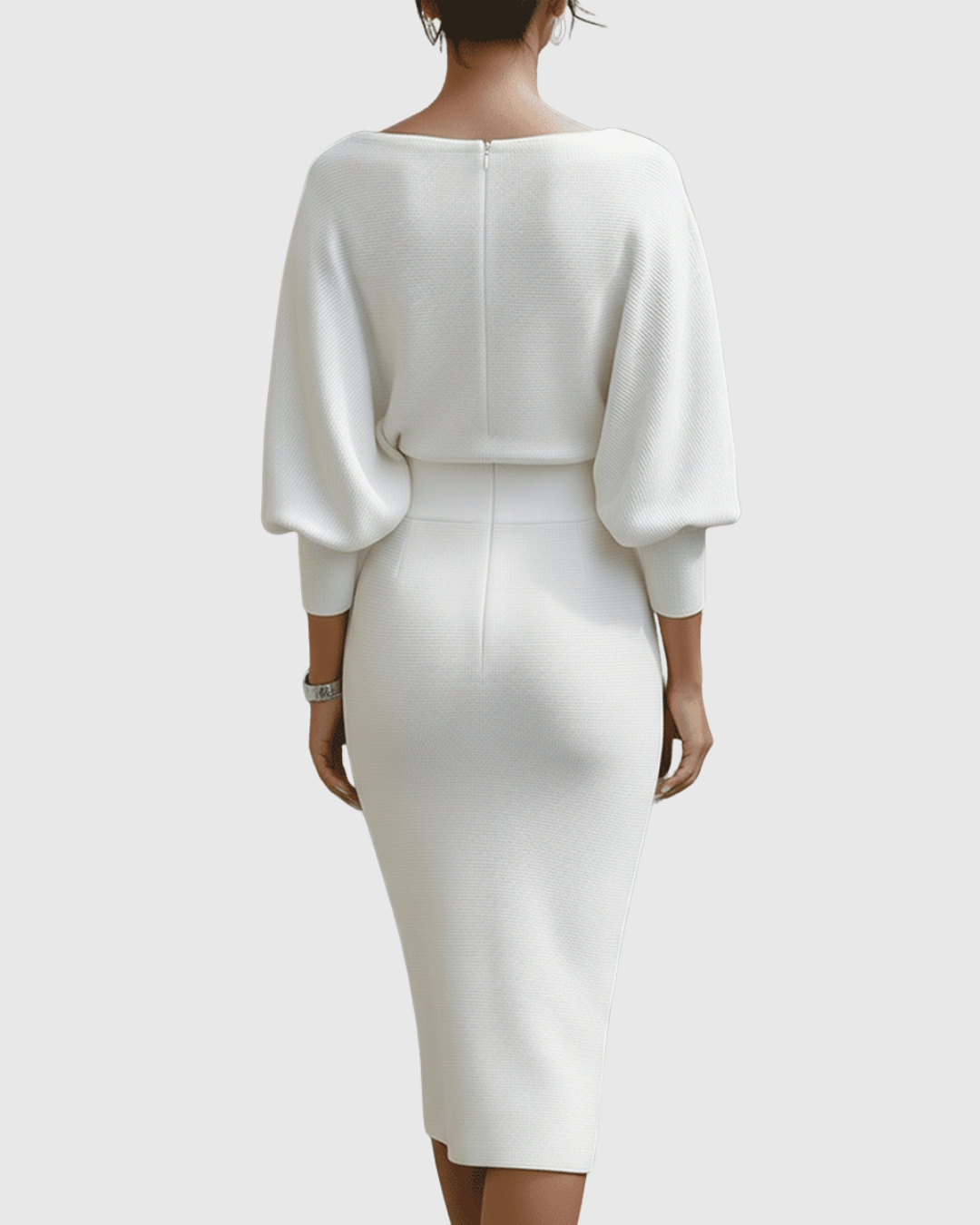 Daniela | Draped Batwing Midi Dress