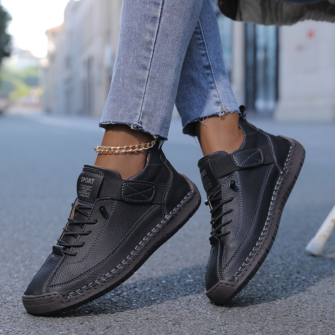 Teagan | Lace-Up Padded High Tops with Stitching